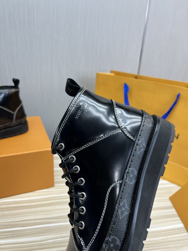 LV 가을 겨울 소가죽 남성 앵클 부츠 001-185948