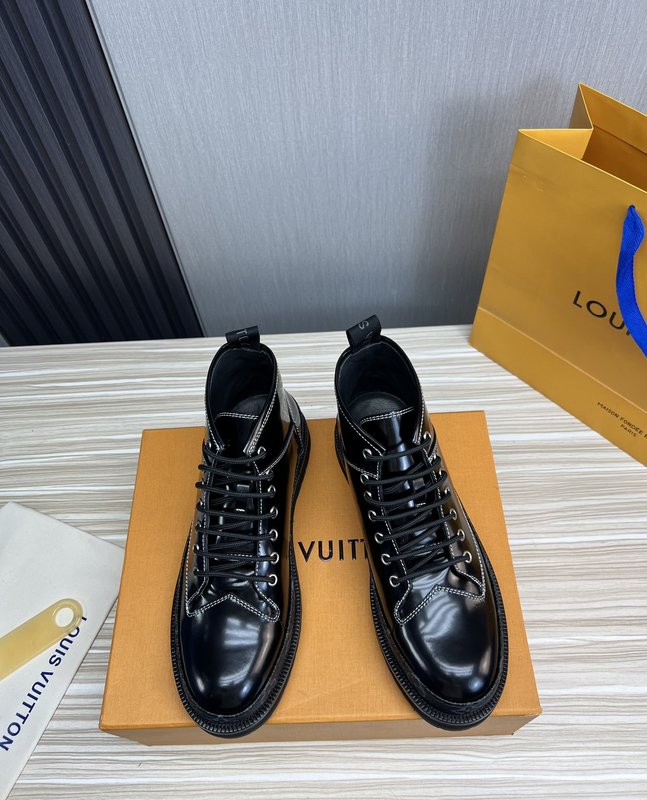 LV 가을 겨울 소가죽 남성 앵클 부츠 001-185948