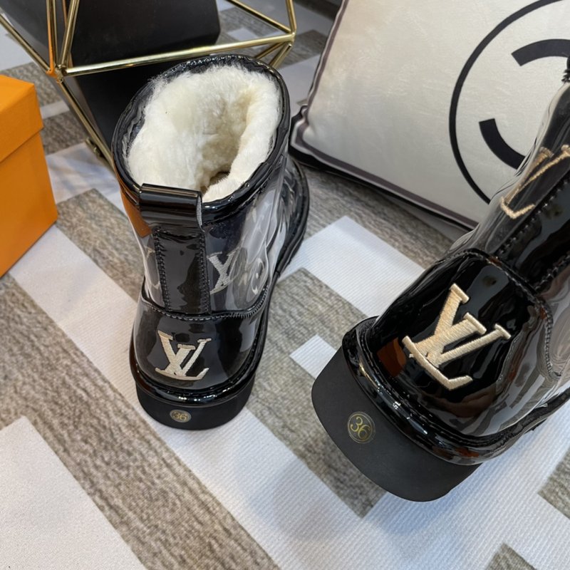 LV 스타일 PVC 자수 울 부츠 001-185965