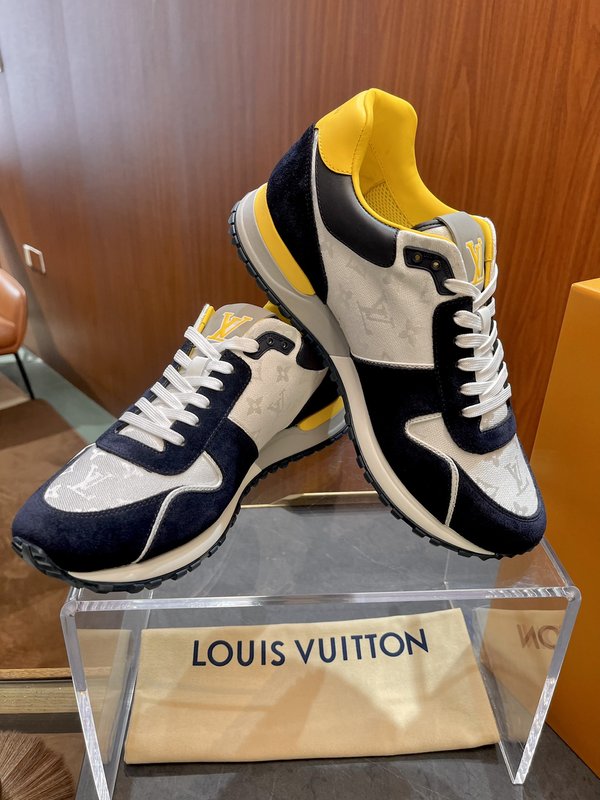 LV 남성 런어웨이 스웨이드 스니커즈 001-185977