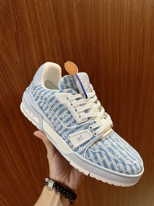 LV 트레이너 스트라이프 데님 스니커즈 001-185979