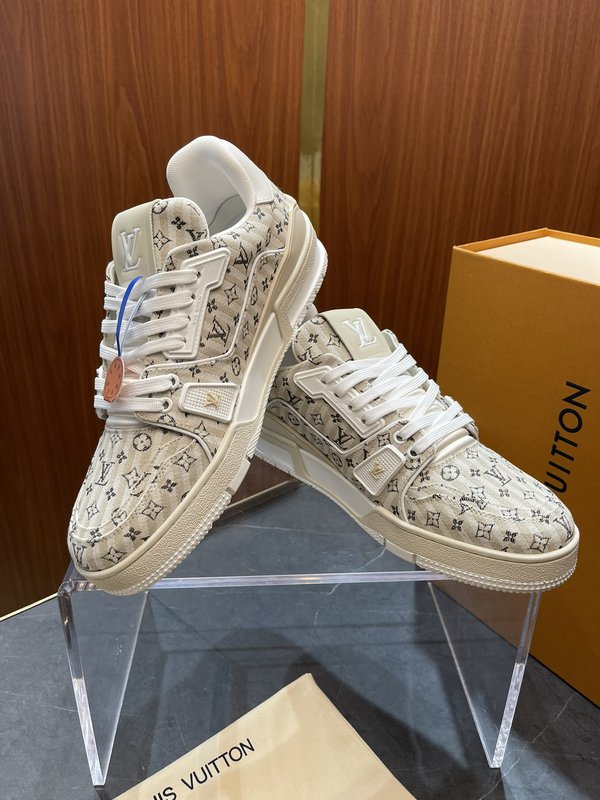 LV 트레이너 스트라이프 데님 스니커즈 001-185979