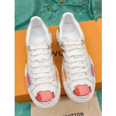LV 커플룩 두꺼운 바닥 화이트 스니커즈 001-186020