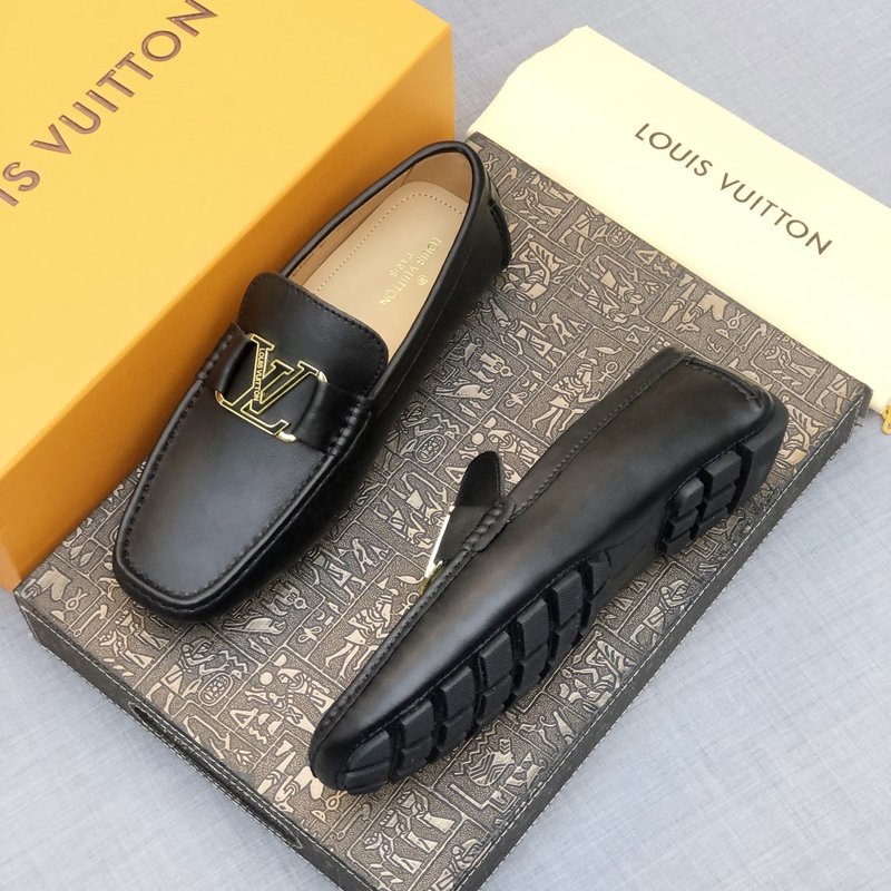 LV 남성 가죽 로퍼 슈즈 블랙 001-186077