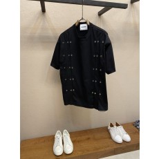질 샌더 중량감 순면 라운드넥 루즈핏 반팔 티셔츠 001-186160