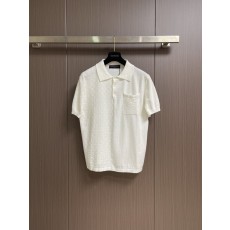 여름 체크 무늬 니트 폴로 셔츠 001-186183