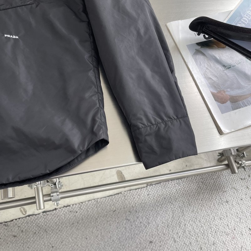 PRADA 신규 블랙 루즈핏 긴팔 셔츠 001-186209