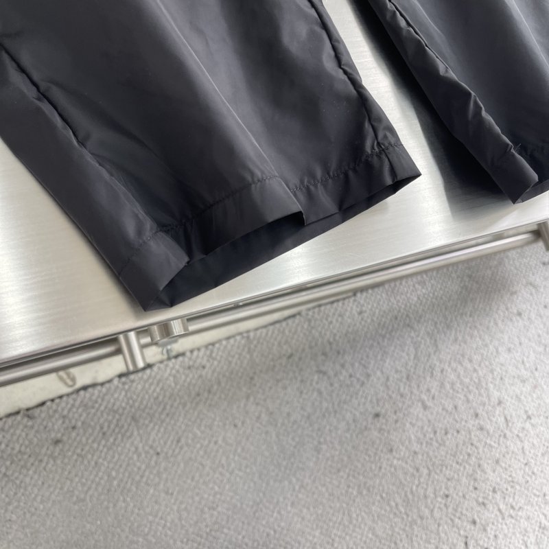 클래식 자수 블랙 스트레이트 캐주얼 팬츠 001-186210
