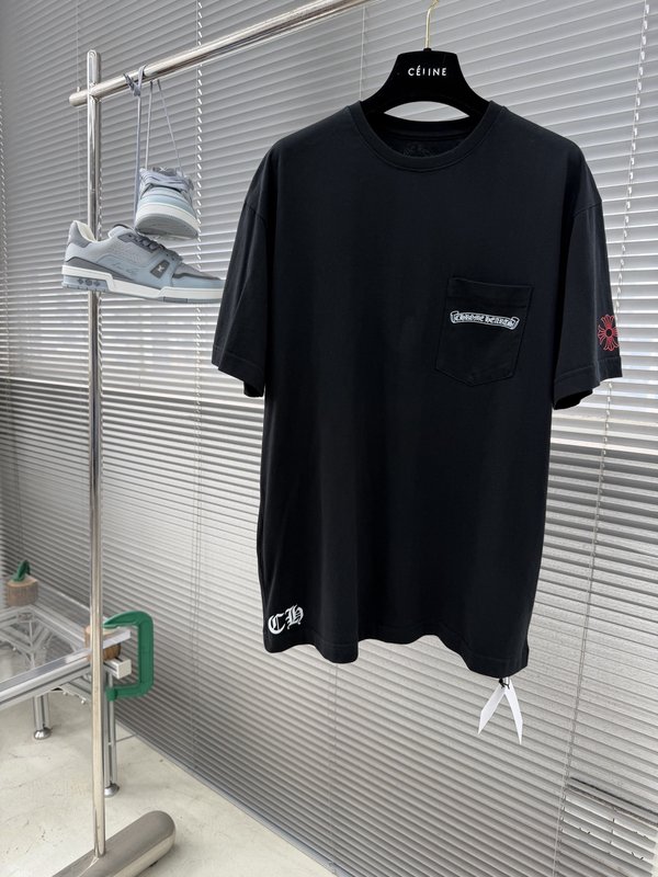 크롬하츠 로고 프린트 라운드 넥 티셔츠 001-186244