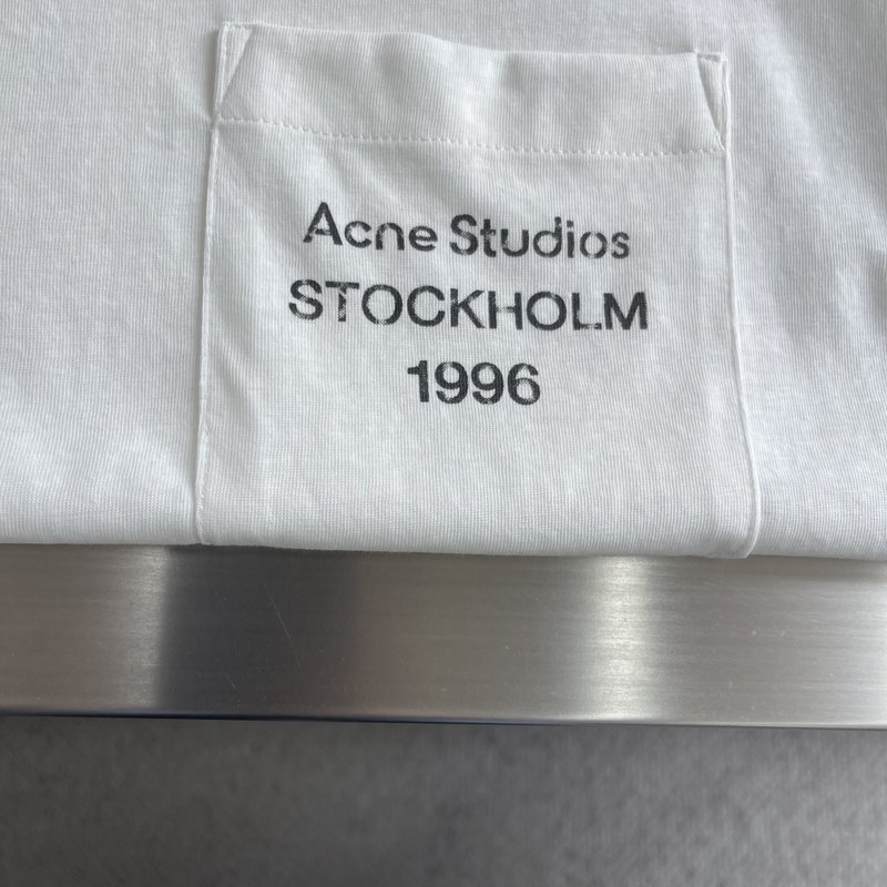 Acne Studios 로고 포켓 반팔 티셔츠 001-186246