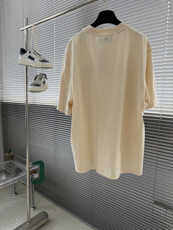 아미 파리 하트 자수 반팔 티셔츠 001-186249