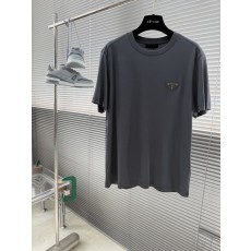 2026春夏 신상 라운드넥 반팔 실크광택 면 티셔츠 001-186252