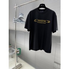 루이비통 금색 자수 반팔 티셔츠 001-186258
