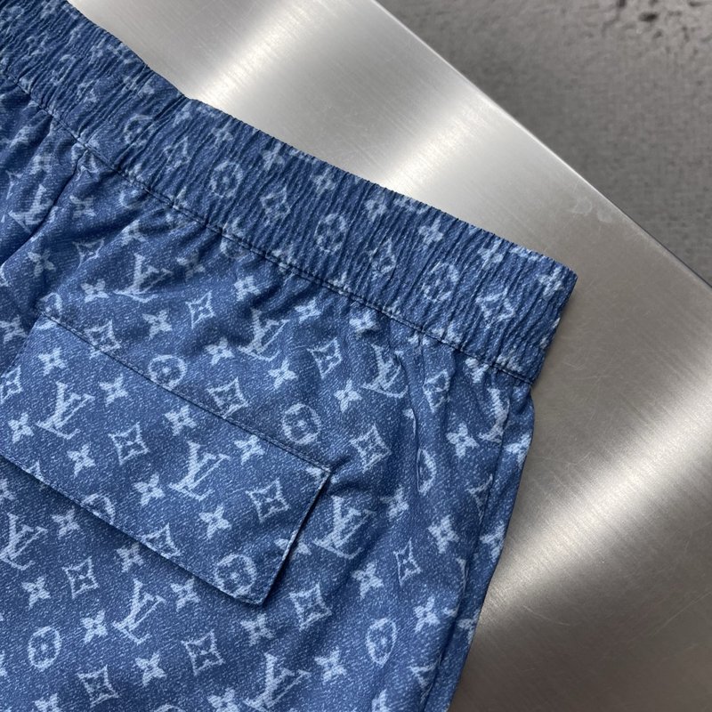 남성용 루이비통 풀 프린트 데님 쇼츠 001-186290