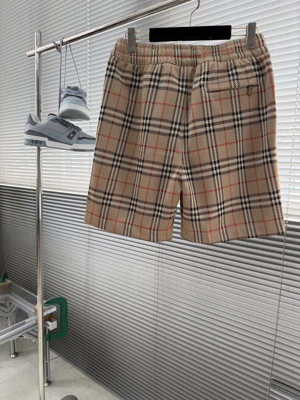 브루넬로 쿠치넬리 남성 드로우스트링 체크 쇼츠 001-186292