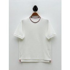 브루넬로 Thom 스트라이프 라운드 티셔츠 001-186324