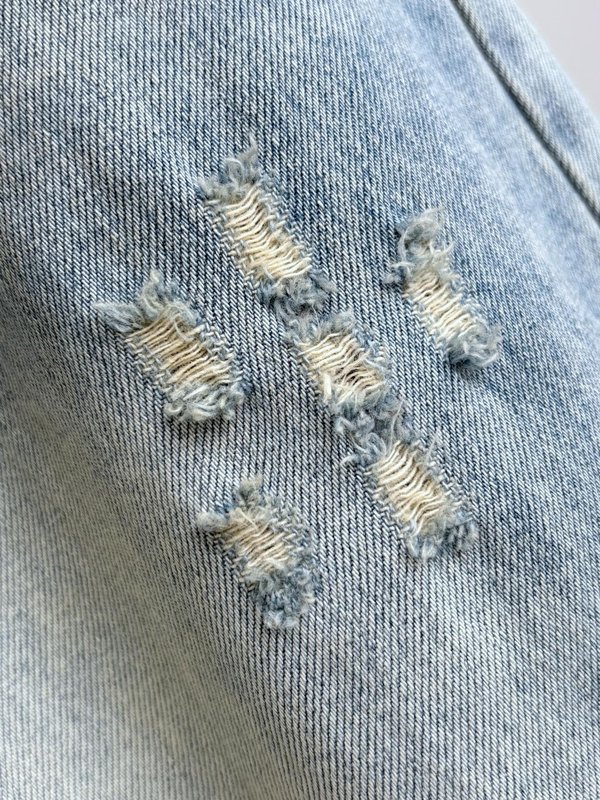 GVC 빈티지 워싱 파괴 디테일 와이드 데님 팬츠 001-186339