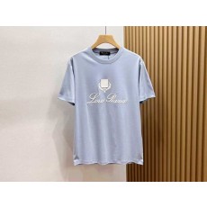 LP 가슴 로고 패턴 캐주얼 반팔 티셔츠 001-186353