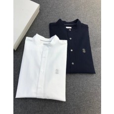 BC 남성 순면 버블 스탠드 칼라 긴팔 셔츠 001-186364