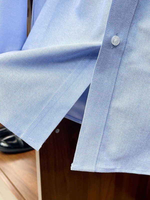 아이비 스타일 빈티지 옥스포드 스쿼어 칼라 긴팔 셔츠 001-186374