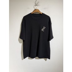 와플 격자 자수 반팔 티셔츠 001-186380
