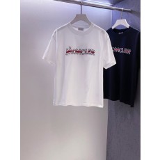 P420 Mon 로고 비즈 자수 오버핏 반팔 티셔츠 001-186398