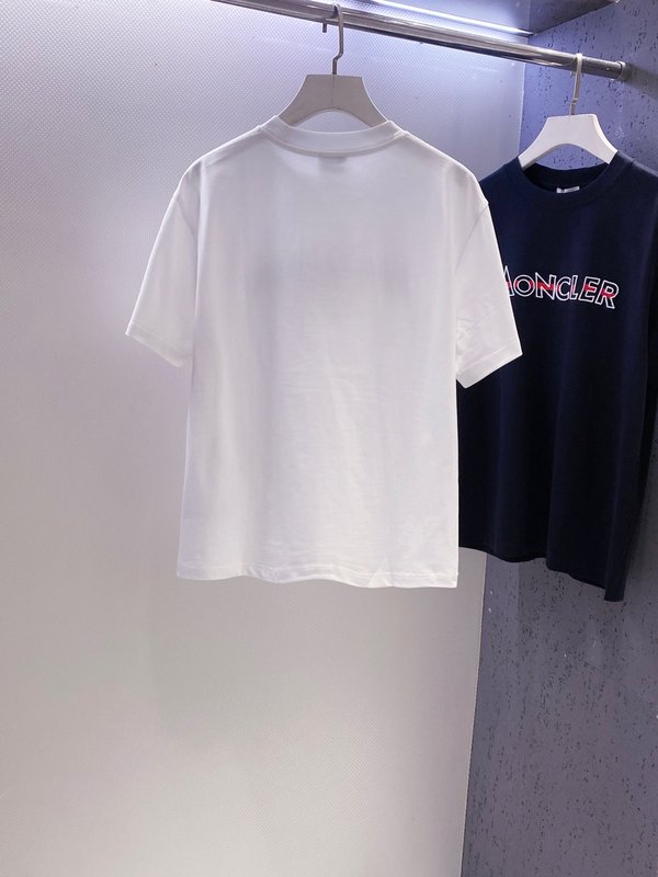 P420 Mon 로고 비즈 자수 오버핏 반팔 티셔츠 001-186398