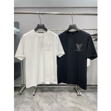LV26SS 춘하 니트 면 로고 프린트 티셔츠 001-186408