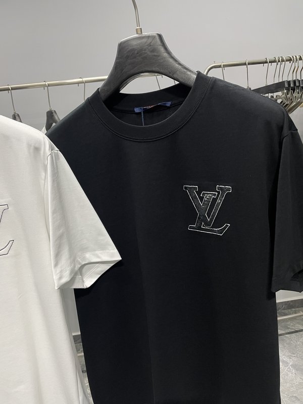 LV26SS 춘하 니트 면 로고 프린트 티셔츠 001-186408