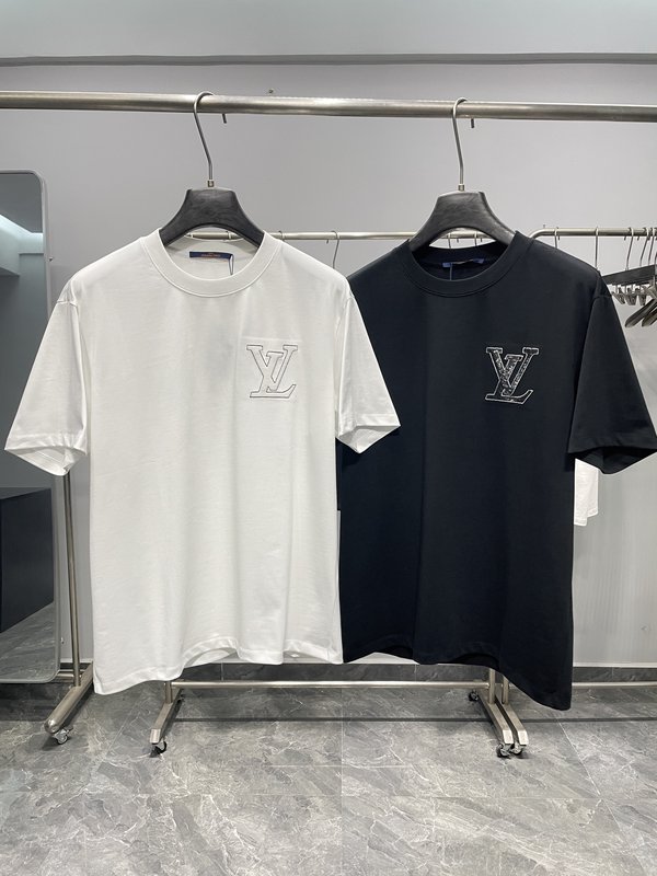 LV26SS 춘하 니트 면 로고 프린트 티셔츠 001-186408