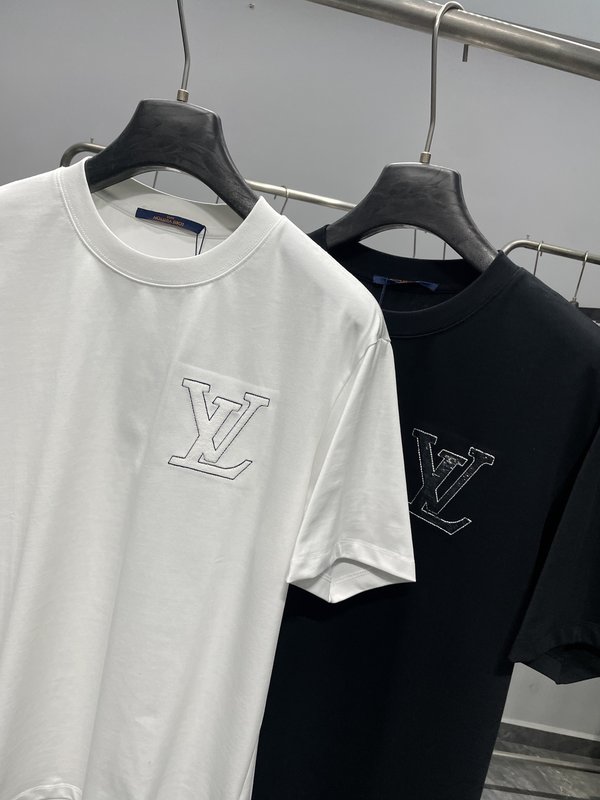 LV26SS 춘하 니트 면 로고 프린트 티셔츠 001-186408