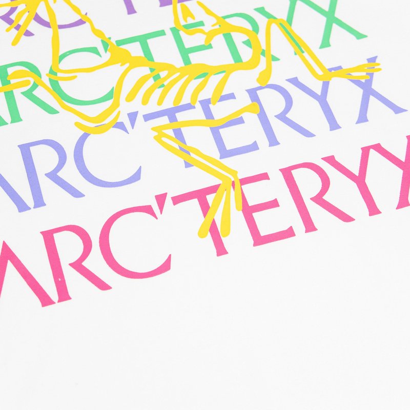 아크테릭스 컬러 레터 프린트 반팔 티셔츠 001-186511