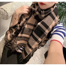 디올 가을 겨울 체크 캐시미어 머플러 유니섹스 001-186842