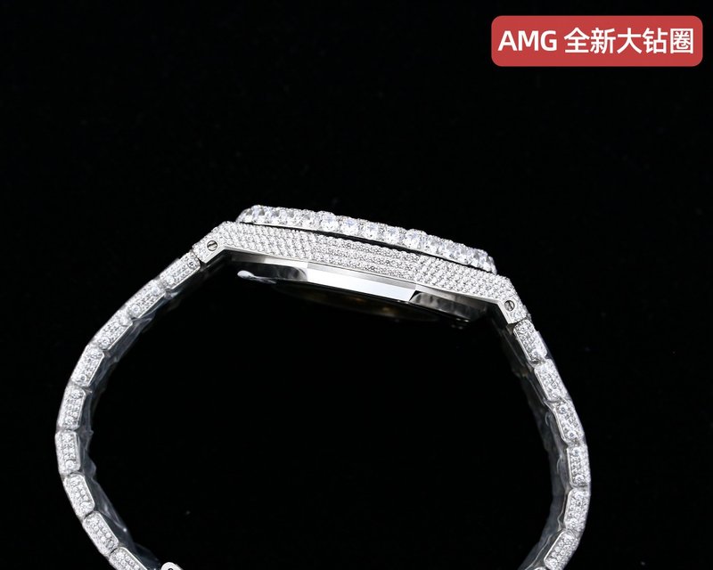 오디게 피게 로얄 오크 풀다이아몬드 오토매틱 시계 001-186981