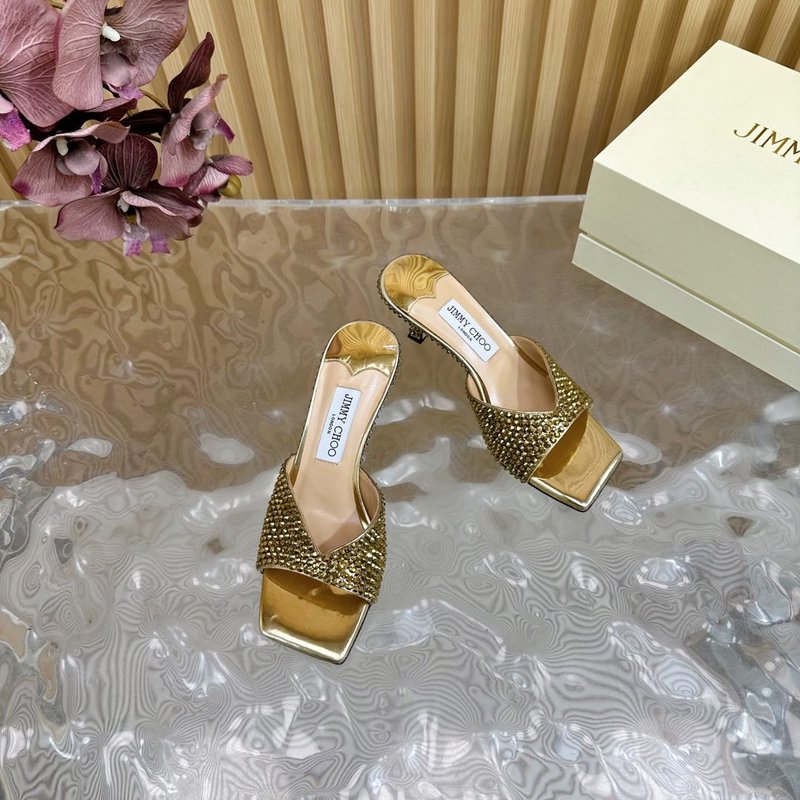 지미추 다이아몬드 진주 하이힐 샌들 001-188088