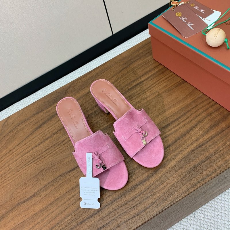 로로피아나 양경피 미들힐 슬리퍼 001-188405