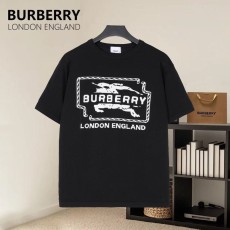버버리 라운드넥 자카드 니트 반팔 티셔츠 001-189300