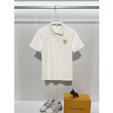 버버리 자수 하트 로프 레터 심플 캐주얼 폴로 셔츠 001-189329
