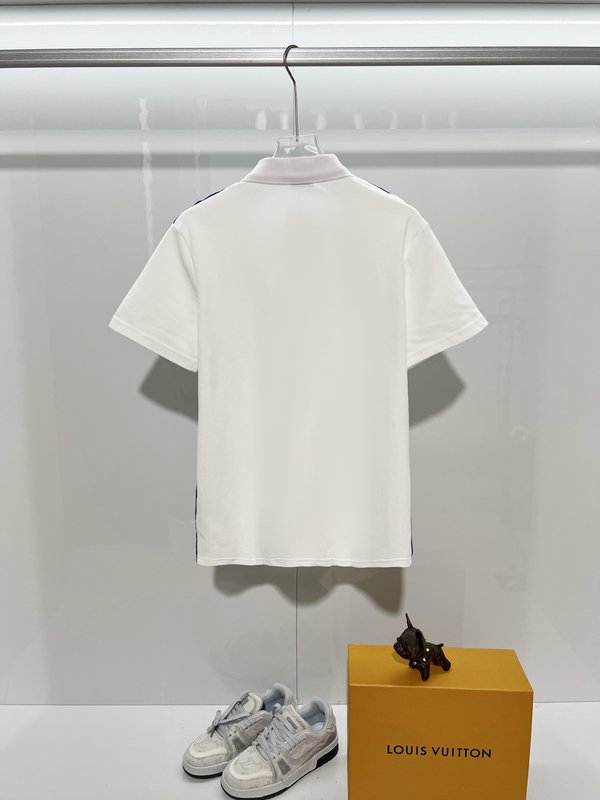 버버리 자수 블루 나이트 로고 심플 캐주얼 폴로 셔츠 001-189330