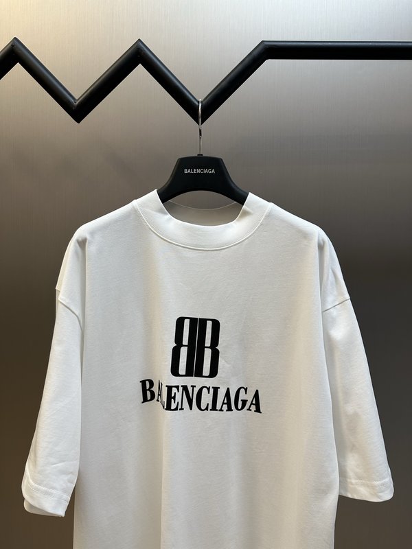 발렌시아가 나노 BB 프린트 반팔 티셔츠 001-189367