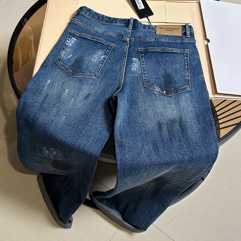 발렌시아가 남성 루즈핏 스트레이트 데님 팬츠 001-189459