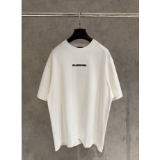 발렌시아가 로고 자수 반팔 티셔츠 001-189539