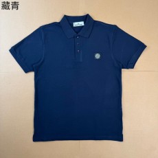 스톤아일랜드 솔리드 칼라 반팔 폴로 셔츠 001-189557
