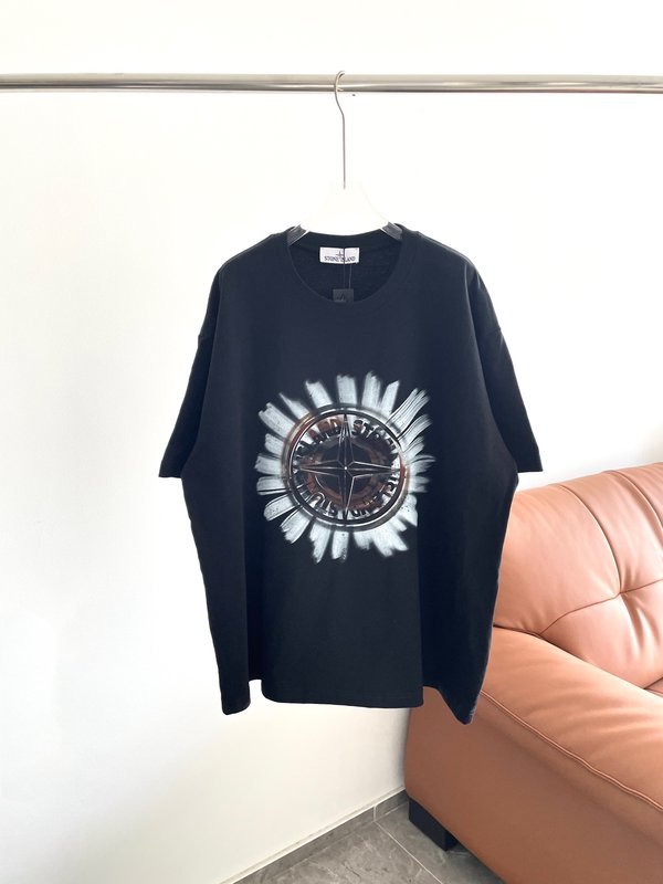 스톤아일랜드 해바라기 디자인 반팔 티셔츠 001-189698