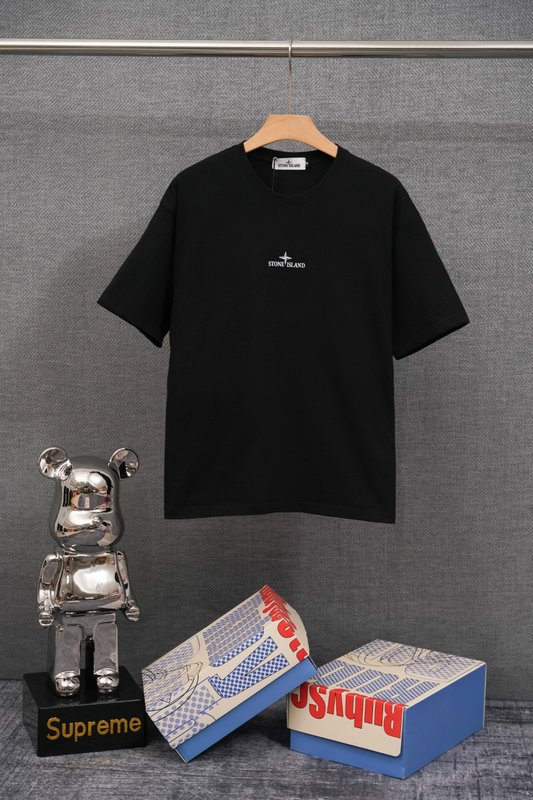 스톤아일랜드 고중량 코튼 반팔 티셔츠 001-189764