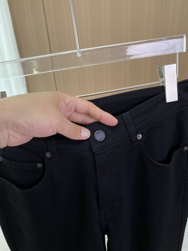 제냐 블랙 슬림 핏 캐주얼 데님 팬츠 001-189849