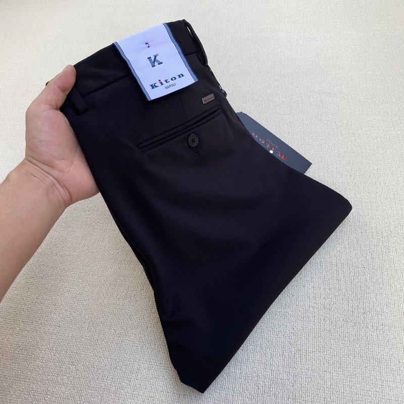 Kiton 남성 비즈니스 캐주얼 슬랙스 001-189860