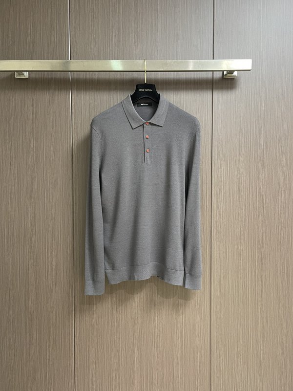Kiton 3 버튼 라펠 니트 긴팔 스웨터 001-189972