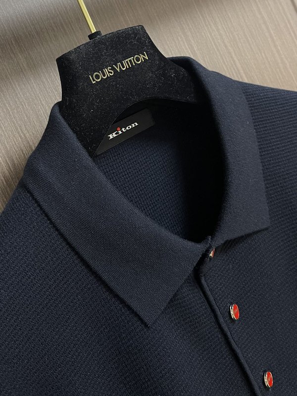 Kiton 3 버튼 라펠 니트 긴팔 스웨터 001-189974