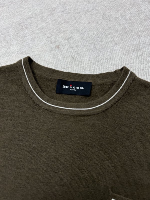 Kiton 니트 긴팔 라운드넥 상의 001-189975